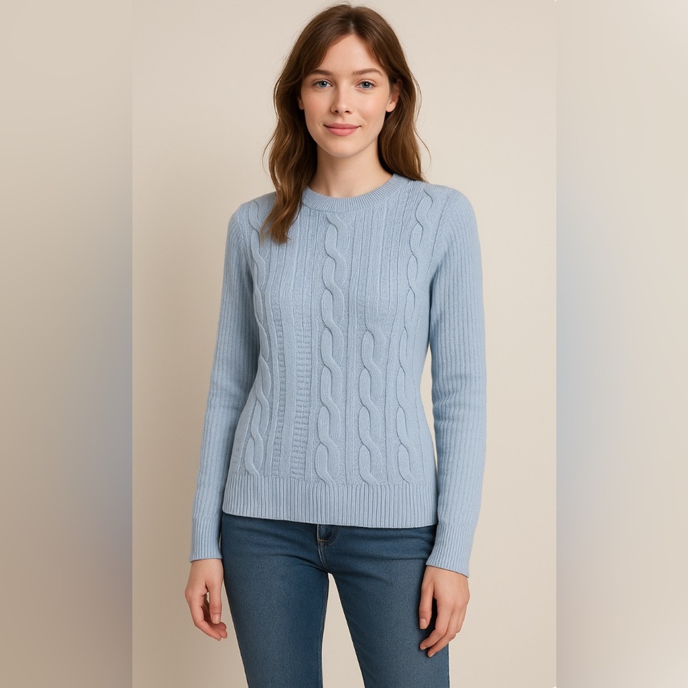 NWT $68 Philosophy soft powder blue sweater M Medium classy‎ Viscose Blend Warm